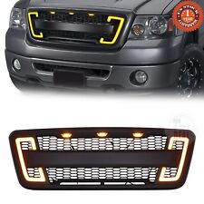 For 2004-2008 Ford F150 Front Bumper Grill Raptor Style W/DRL&Turn Signal Lights picture
