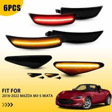 Fit MAZDA Lens Amber Smoked Dynamic LED Lamp Side Marker Light Assembly 2009-22 picture