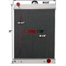 Universal 4Row Aluminum Radiator w/Trans Cooler For Street Rod Hot Rod 30's-50's picture
