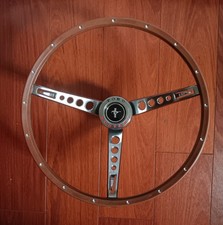 Mustang 1964 65 and 66 Steering Wheel Woodgrain Great use Condition picture