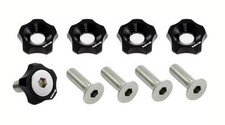 NEW VMS STAR 5 PC FENDER BUMPER HEADLIGHT WASHER 10MM 10 MM BOLT KIT BLACK picture