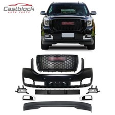 Fits 2015-2020 GMC Yukon Front Complete Bumper Body Kit Silver Grill Replacement picture
