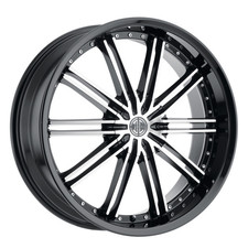 2CRAVE Number 53 18X8 5X100/5X114.3 ET35 Gloss Black Machined Face (Qty of 1) picture