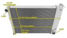1 Inch Tubes, Champion Cooling AE370 Aluminum Radiator Big Block DR 2 Row  picture