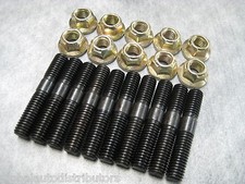 8mm Exhaust Manifold Studs & Lock Nuts M8x1.25 - Pack of 10 - Ships Fast picture