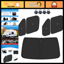 Foldable Sun Shade Set for 2014-2025 Dodge RAM ProMaster Van - UV Protection, He picture