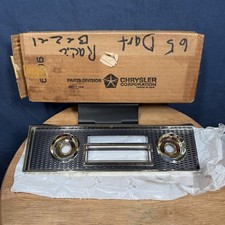 NOS 65 MOPAR Dart RADIO TRIM BEZEL FACE PLATE PN 2497366 picture