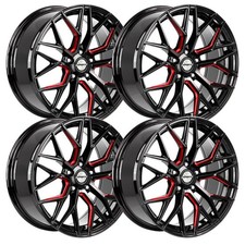 (Set-4) Shift Spring 18x8 5x120 35MM Black Red wheels rims 18 Inch picture