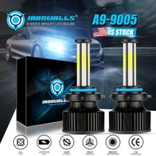 6-Sides 9005 HB3 LED Headlight Bulb Kit High Beam 6500K White Bulbs Bright Lamps picture