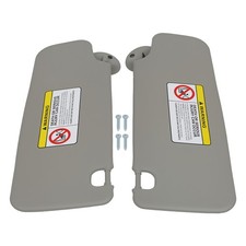 Front Left Right Gray Sun Visor with Mirror Plastic PVC Universal 1902169 picture