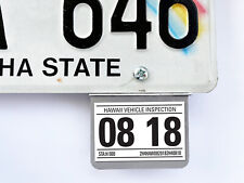 Under License Plate Hawaii Safety Check Sticker Bracket  Made in Hawaii.  Mahalo picture