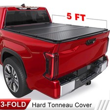 Tri-Fold 5FT Hard Truck Tonneau Cover For 2016-2023 Toyota Tacoma Short Bed picture