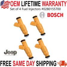 UPGRADED OEM Bosch x4 4hole 32LB Fuel Injectors for 89-98 Jeep Cherokee Wrangler picture