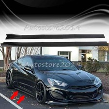 For Hyundai Genesis Coupe Gloss Black Side Skirt Extension Lower Lip Splitter picture