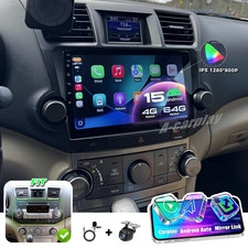 4+64GB Car Radio For Toyota Highlander 2008-2013 Carplay Android 15 GPS Navi CAM picture