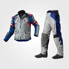 Pro 3 BMW Motorrad Rallye Grey Blue Jacket and Pant Motorcycle Riding Suit picture