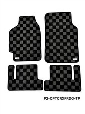 P2M Race Floor Mats Dark Grey Front & Rear for 88-91 Honda Civic CRX Hatchback picture