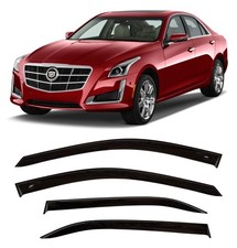 Tape-on Window Visors Rain Guards Fit Cadillac CTS Sd 2013-2019 Wind Deflectors picture