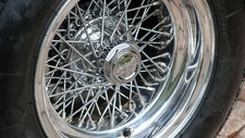 BORRANI CENTER CAP FOR WIRE WHEELS FOR FERRARI DAYTONA SILVER/CHROME NOS picture