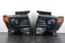 Nice 2011-2014 Ford F-150 Xenon HID Headlight Black SET RIGHT & LEFT OEM picture