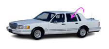 Fit: 1994-1997 Lincoln Town Car 4D Sedan Driver Side Rear Left Door Window Glass picture