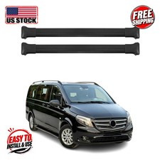 MERCEDES VITO V CLASS W447 2014- Roof Racks Elegance V1 Black 2Pcs picture