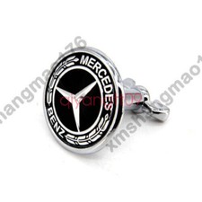 44mm Black Bonnet Hood Emblem Laurel Wreath Mercedes Benz C S E Class W204 W211 picture