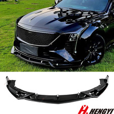 V-Style Glossy Black Front Bumper Splitter Lip 3PCS For Cadillac CT5 2024-2026 picture