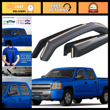 Shatterproof In-Channel Window Deflectors for Chevy Silverado 1500 2007-2013, Ra picture