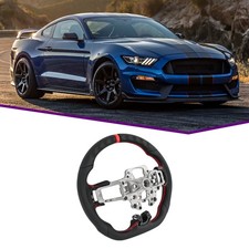 Premium Full Leather Steering Wheel For FORD Mustang 2015 2016 2017 Replacement picture