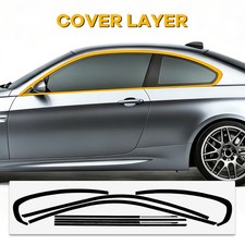 For BMW 3 Series E92 328i 335i Coupe Chrome Delete Window Vinyl Trim Blackout picture