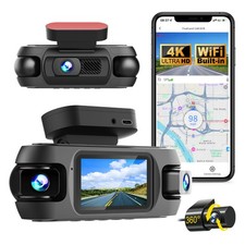 Car Camera 5G WIFI &GPS Dash Cam 4 Channel 4K 360° Front Rear Inside Dash Cam US picture