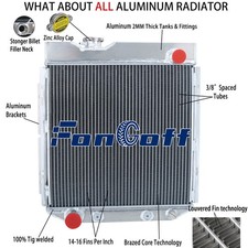 CC251 Aluminum Radiator For 1960-1966 1965 Ford Mustang Falcon Ranchero Comet.V8 picture
