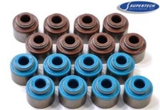 SUPERTECH VALVE STEM SEALS 16 PCS VITON B16A2 B17A B18C1 B18C5 VTEC GSR ACURA picture