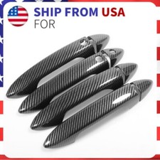 Glossy Carbon Fiber With Smart Door Handle Cover Trim For 2013-2017 Honda Accord picture