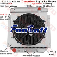 3 Row Radiator Shroud Fan For 54 55 56 Ford Country Sedan Squire Fairlane 5.1L picture