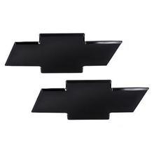 Two Overlay Wrap Vinyl SHEETS Chevy Universal Grille Emblem Bowtie Decal picture