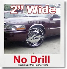 FOR 03-10 Mercury Grand Marquis LS Chrome Fender Trim Short picture