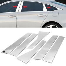 For 2018-2022 Honda Accord 6PC Stainless Steel Chrome Window Pillar Post Trims picture