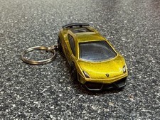 Lamborghini Gallardo Superleggera Keychain Gold Hot Wheels Matchbox LP570 picture