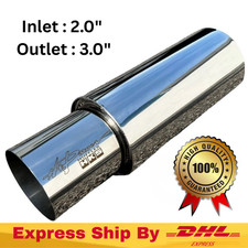 HKS OEM HI-POWER Inlet 2.0 Outlet 3.0 Inches EXHAUST MUFFLER Single Universal picture