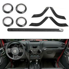 12pcs Full Set Interior Decoration Trim Kit for Jeep Wrangler JK 4Door 2011-2017 picture