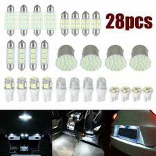 28Pcs LED Light Car Auto Lamp Interior Dome License Map Set Inside Bulbs White picture