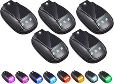 5 Pack Solar Powered LED Cab Roof Marker Running Lights w/Remote For Trucks SUV picture