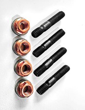 M8x1.25 8mm High Tensile Exhaust Manifold Stud Set of 4 Studs & 4 Lock Nuts picture