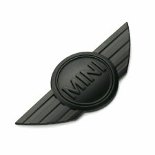 2PC Black MINI Cooper CLUBMAN S FRONT HOOD Emblem Badge stickers R50 R52 R57 R58 picture