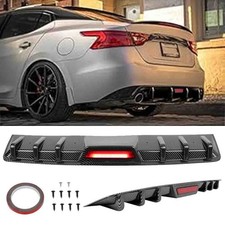 Carbon Style Rear Diffuser Bumper Lip w/ Tail Light For Nissan Maxima 2017-2021 picture