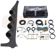 GlowShift T7 4 Gauge Diesel Set + Gray Pod for 92-97 Ford F250 F350 Powerstroke picture