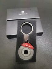 PORSCHE Keychain Red Brake Caliper 911 Key Ring Fob With Free Sheild Keychain  picture
