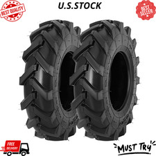 NEW 2 PCS 4.80/4.00-8 Tires Tubeless Turf Lawn Garden Tractor Golf Cart Tires picture